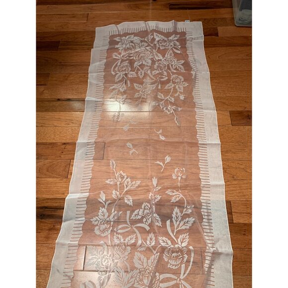 Vintage Womens Floral Pink Sheer Scarf 17x44 Japan - Picture 3 of 4